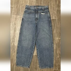 Khaite Preen Denim Pants High Rise Wide-Leg Jeans Womens Size 27